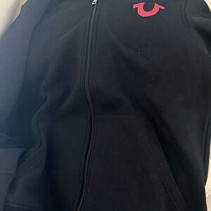 True Religion Black Jacket with Pink Logo
